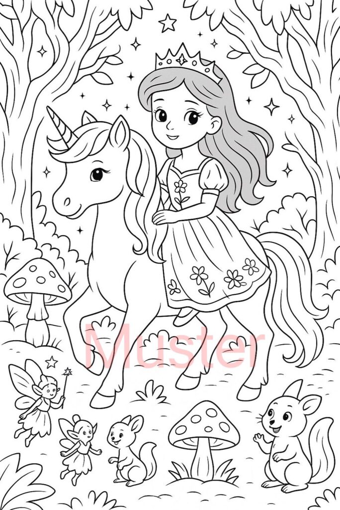 Prinzessin auf dem Einhorn